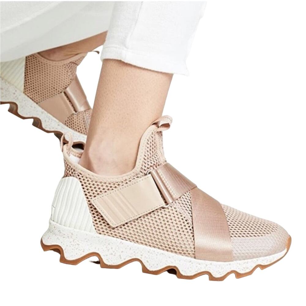 New Sorel Kinetic Hiking Sneakers Blush Pink 8.5
